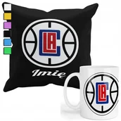 Gadżety dla niej i dla niego - Zestaw Kubek + Poszewka Z Nadrukiem-Dla Fana Nba Los Angeles Clippers +Imię - miniaturka - grafika 1