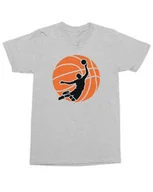 Koszulki i topy damskie - Koszulka z koszykarzem Basketball streetwear Koszykówka NBA Szara L - miniaturka - grafika 1