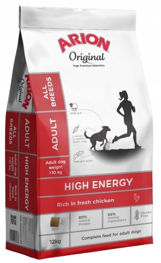 ARION Original High Energy Adult All Breeds Chicken Rice 12 kg