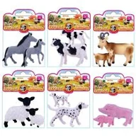 Figurki dla dzieci - Zwierzęta flokowane farma mama i dziecko MIX - miniaturka - grafika 1