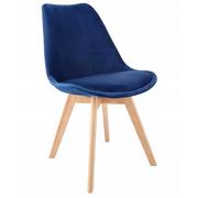 Krzesła - Granatowe krzesło w skandynawskim stylu - Anio - miniaturka - grafika 1