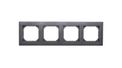 Klawisze i ramki - Schneider MERTEN RAMKA CZTEROKROTNA M-PLAN ANTRACYT SYSTEM M MERTEN MTN486414 - miniaturka - grafika 1