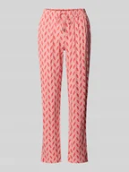 Spodnie damskie - Spodnie materiałowe z elastycznym pasem - miniaturka - grafika 1