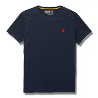Koszulki męskie - Timberland Koszulka męska Ss Chest Tree Logo Jersey Slim Tee, 433 granatowy, L - miniaturka - grafika 1