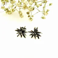 Kolczyki - Szarotka mała szara - kolczyki srebrne - miniaturka - grafika 1