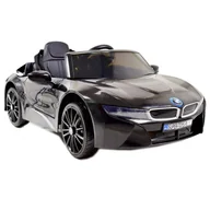 Pojazdy elektryczne dla dzieci - Super-Toys ORYGINALNE BMW I8 MIĘKKIE KOŁA MIĘKKIE SIEDZENIE/JE1001 JE-1001-I8-CZARNY-PL - miniaturka - grafika 1