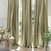 Zasłony - Zasłona na taśmie Welur Moradi Piaskowy 140x250cm - miniaturka - grafika 1