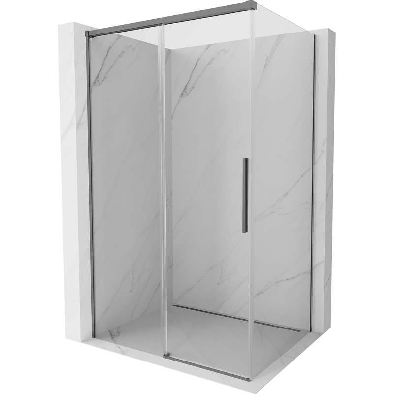 Mexen Rox kabina prysznicowa rozsuwana 100 x 120 cm, transparent, gun metal - 8C2-100-120-95-00