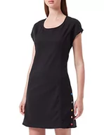 Sukienki - Love Moschino Damska sukienka w stylu A ze stretchu lyocell gabardyna, czarny, 38 - miniaturka - grafika 1