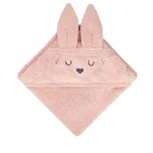 Okrycia kąpielowe dla dzieci - ColorStories Ręcznik z kapturkiem Królik mały Pudrowy Róż - miniaturka - grafika 1