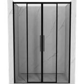 Ścianki i drzwi prysznicowe - Mexen Rox drzwi prysznicowe rozsuwane 140 cm, czarna ramka, czarne - 8C2-140-002-70-70 - miniaturka - grafika 1