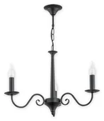 Lampy sufitowe - Lemir Asti żyrandol 3 pł. / czarny matowy O2893 W3 CZA - miniaturka - grafika 1