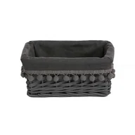 Pozostałe akcesoria do uprawy roślin - Koszyk ciemnoszary z pomponami 24 x 16 x 11 cm ciemnoszary - miniaturka - grafika 1