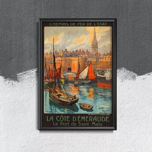 Plakat do pokoju Saint Malo French - Plakaty - miniaturka - grafika 1