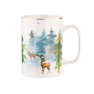 Altom, Kubek prosty winter forest, 300 ml, dek. jeleń - Kubki - miniaturka - grafika 1