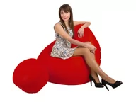 Pufy i podnóżki - Pufa sako XXXL worek + gratis czerwona - miniaturka - grafika 1