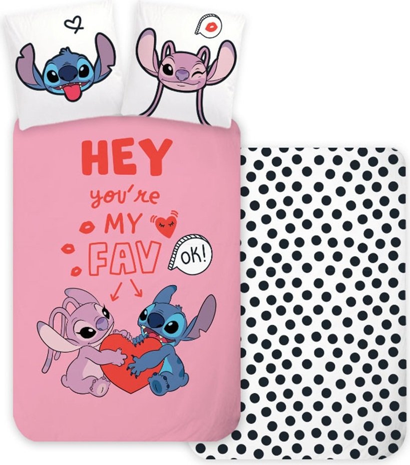 Pościel dziecięca Disney Lilo i Stich Hey 100×135 cm, 40×60 cm