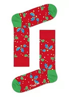 Skarpetki męskie - Happy Socks Holly, kolorowe i zabawne, Skarpety dla kobiet i mężczyzn, Zielony-Niebieski (41-46) - miniaturka - grafika 1