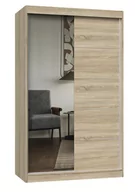 Szafy - Lumarko Szafa Iga 120 1x Lustro Szprosy Dąb Sonoma - miniaturka - grafika 1