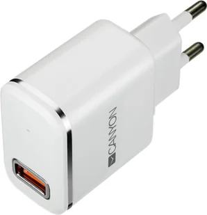 Canyon Ładowarka do sieci 1x USB Lightning kabel 1m CNE-CHA043WS) Biała - Ładowarki do telefonów - miniaturka - grafika 2