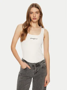 Guess Top W5RP48 KA0H1 Biały Regular Fit - Koszulki i topy damskie - miniaturka - grafika 1