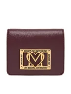 Portfele - LOVE MOSCHINO Mały Portfel Damski JC5604PP1NLI0552 Bordowy - miniaturka - grafika 1
