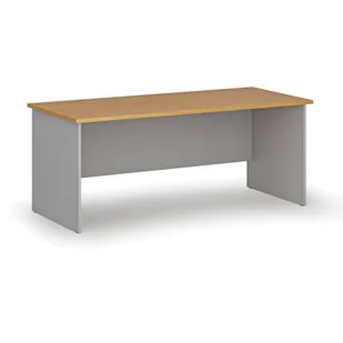 Biurko proste PRIMO GRAY, 1800 x 800 mm, szary/buk - Biurka - miniaturka - grafika 1
