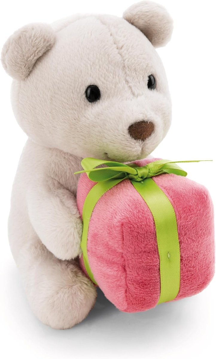 NICI Przytulanka mis szary z prezentem 13cm