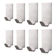 Wieszaki łazienkowe - 8-częściowy zestaw haczyków samoprzylepnych, wieszaki na ubrania, haczyki samoprzylepne, wieszak na ręczniki ze stali nierdzewnej - miniaturka - grafika 1