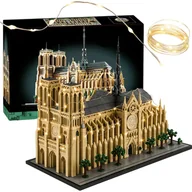 Klocki - KLOCKI KONSTRUKCYJNE KATEDRA NOTRE DAME ARCHITEKTURA PARYŻ OŚWIETLENIE LED - miniaturka - grafika 1