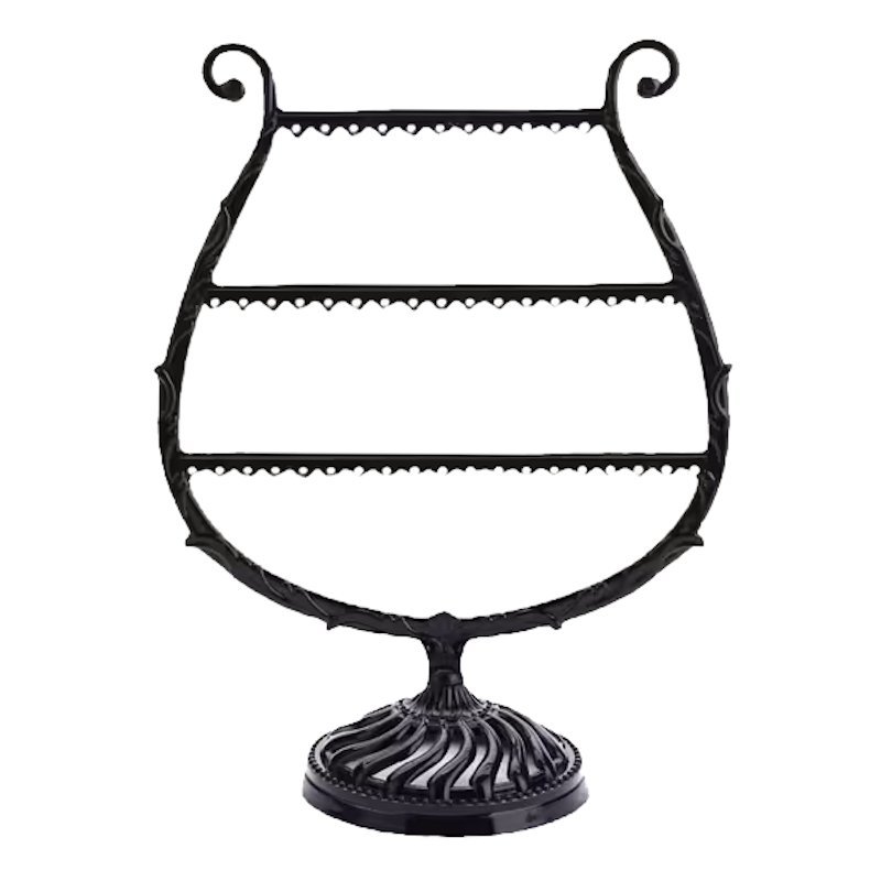 Stojak Organizer na Biżuterię w Kształcie Liry Czarny