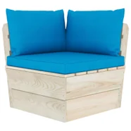 vidaXL Ogrodowa sofa narożna z palet z poduszkami, impregnowany świerk vidaXL
