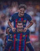 Podkładki pod mysz - PODKŁADKA POD MYSZ Nadruk 22x18 cm Robert Lewandowski Fc Barcelona Prezent - miniaturka - grafika 1