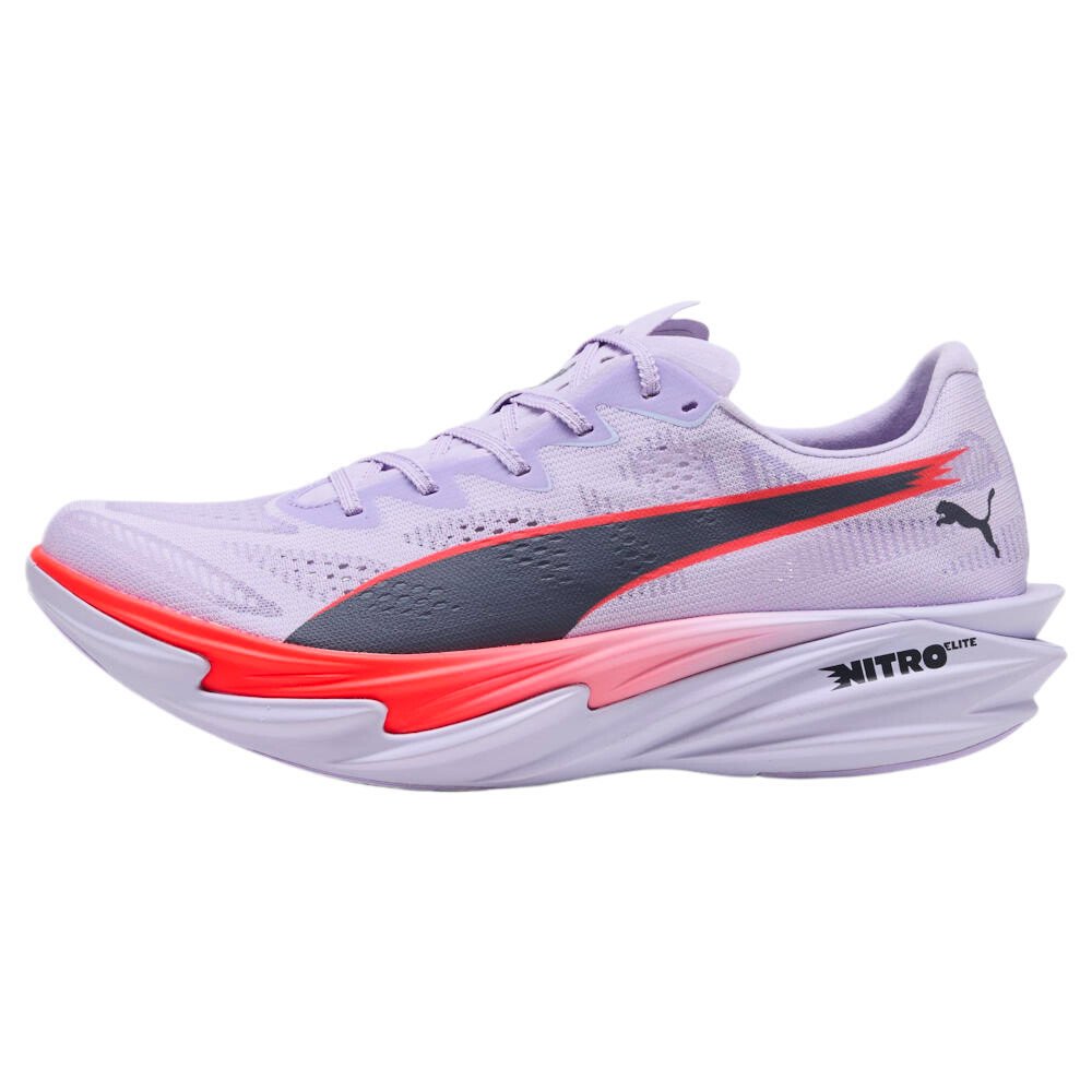 Męskie buty do biegania Puma Deviate Nitro Elite 4 Lavender / Red / Inky Depths UK 10,5