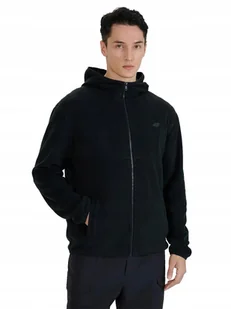 Męski polar 4F bluza polarowa z kapturem FLEM317 20S czarny 3XL - Bluzy męskie - miniaturka - grafika 1