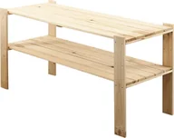 Szafy i regały magazynowe - Wamar-Sosenka MAXI Regał Drewniany 64x120x50 cm 2 Półki ażurowe Surowy Drewno sosnowe Naturalny MAXI-2NA - miniaturka - grafika 1