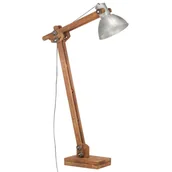 Lampy stojące - vidaXL Lampa podłogowa vidaXL Lampa podłogowa srebrna E27 lite drewno mango VidaXL 320579 - miniaturka - grafika 1
