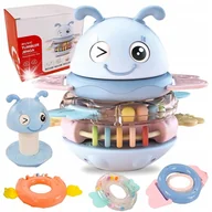 Zabawki sensoryczne - BAŃKA WSTAŃKA ZABAWKA SENSORYCZNA MUZYCZNA INTERAKTYWNA PIRAMIDKA niemowląt - miniaturka - grafika 1