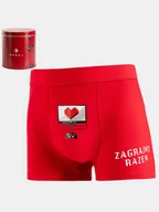 Majtki męskie - Bokserki walentynkowe w puszce L czerwony - miniaturka - grafika 1