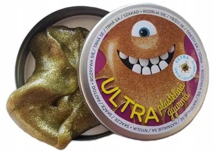 Ultra plastelina brokatowa, złota, 80 g - Masy plastyczne - miniaturka - grafika 1