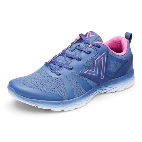 Vionic Miles Damskie buty sportowe sznurowane z ortopedyczną wkładką, podparcie łuku, Indygo, 3 UK Wide