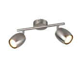 Lampy sufitowe - NANCY R86262007 regulowana lampa ścienna sufitowa nikiel mat 2xGU10 - miniaturka - grafika 1
