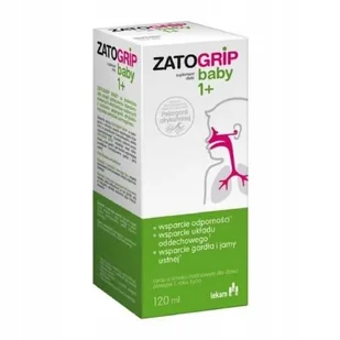 Suplement diety, ZATOGRIP Baby 1+, na odporność, na gardło, na układ odechowy, 120ml - Przeziębienie i grypa - miniaturka - grafika 1