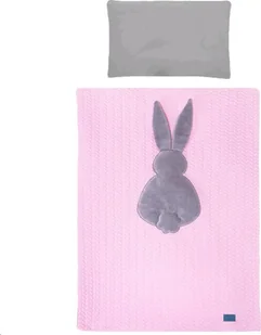 5-częściowa pościel Belisima Rabbit 100/135 różowo-szara - Pościel - miniaturka - grafika 1