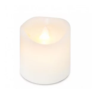 Pigmejka Świeca Led, biała, 7,5x7,5x8,5 cm - Świece - miniaturka - grafika 1