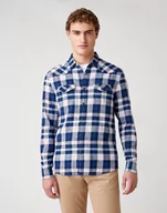 Koszule męskie - Męska Koszula W Krate Wrangler Ls Western Shirt Silver Pink W5A03Txtu-M - miniaturka - grafika 1
