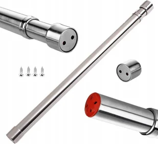 DRĄŻEK KARNISZ TELESKOPOWY ROZPOROWY METALOWY 67-120cm + GRATIS - Meble modułowe i akcesoria - miniaturka - grafika 1