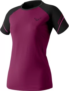 Koszulki sportowe damskie - Alpine Pro W S/s Tee - black out BEET RED/6210 - grafika 1