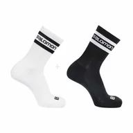 Skarpetki i podkolanówki sportowe - Skarpety Salomon 365 Crew 2 Pack White / Black - miniaturka - grafika 1