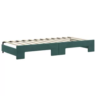 Sofa rozsuwana z szufladami, ciemnozielona, 90x200 cm, aksamit  Lumarko! - Łóżka Sofa rozsuwana z szufladami, ciemnozielona, 90x200 cm, aksamit  Lumarko! - Łóżka - miniaturka - grafika 1
